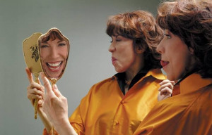 Lily Tomlin as (from right) Edith Ann, Ernestine and herself