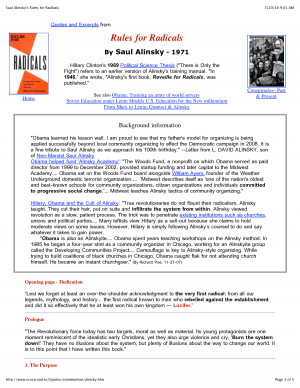 Saul Alinsky's Rules for Radicals by LegionZ411