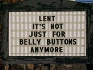 belly button lent. #lutheran #humor #lent