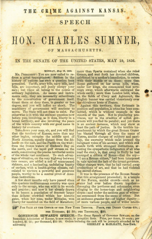 May Preston Brooks Assaults Charles Sumner Crossroads