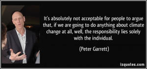 It's absolutely not acceptable for people to argue that, if we are ...