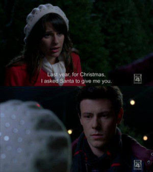 christmas, glee, love, quotes, santa, you