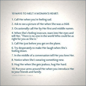10 ways to melt a womans heart quotes