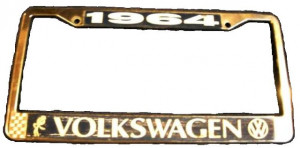 We found a proper 1964 license plate frame on theSamba for $30 to ...