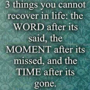 Things you can't recover