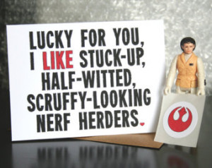 Star Wars Valentines Puns Star wars valentine - luckily,