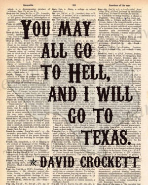 Vintage Dictionary I will go to Texas Print by TheSalvagedSparrow ...