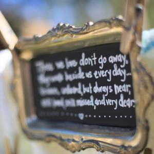 Inventory Styled Silver Chalkboard tray with Family Quotes