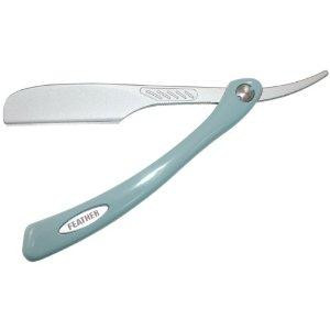 use a feather rg straight razor with feather disposable razor blades