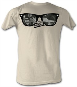 The Blues Brothers T-shirt Movie Glasses Blues Adult Natural Tee Shirt