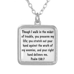 bible verse for protection Psalm 138:7 Necklaces