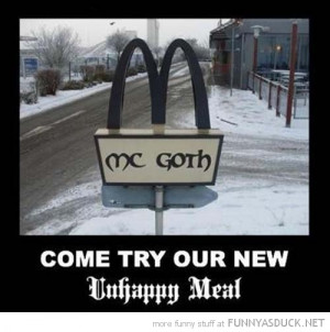 mc goth mcdonalds unhappy meal funny pics pictures pic picture image ...