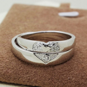 Engraved Heart Shaped Wedding Rings for Women by onlyuniquegifts, $29 ...