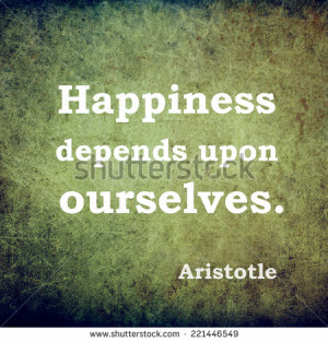 Quote of the famous ancient philosopher Aristotle - stock photo