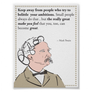 Mark Twain Poster - Be Great Quote