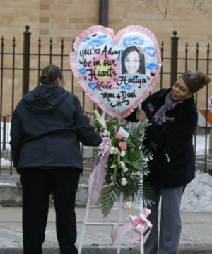 Memorial at funeral for Hadiya Pendleton (courtesy washingtonpost.com