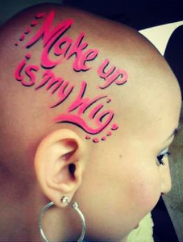 When she was first diagnosed with cancer and became bald,