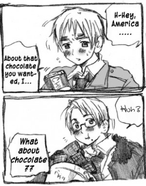 What about England giving chocolate to America?