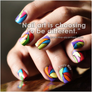 Nail art used in photo is Colorful Abstract