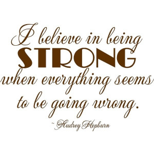 Audrey Hepburn Strong- Vinyl Lettering wall words quotes graphics ...