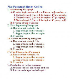 Essay Outline Sample (Click the Image to Enlarge)