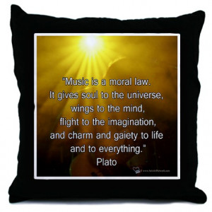 Art Gifts > Art More Fun Stuff > Plato Music Quote Throw Pillow