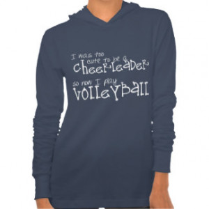 Volleyball-Cheerleader-lustige Zitat-Strickjacke T-shirt