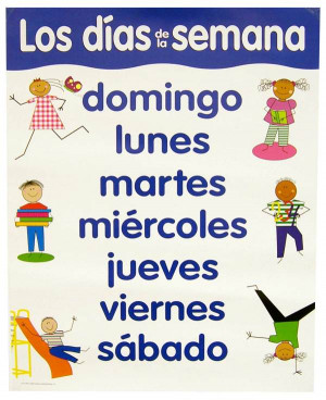 Spanish Basic Skills Chart - Days of the Week Item #: 020693