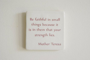 Porcelain Tile with Mother Teresa Quote by jansonpottery on Etsy, $19 ...