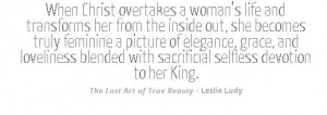 the lost art of beauty by leslie ludy