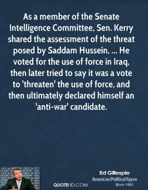 As a member of the Senate Intelligence Committee, Sen. Kerry shared ...
