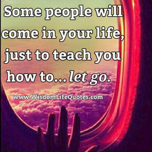 Letting go instead hold on or change into something better.