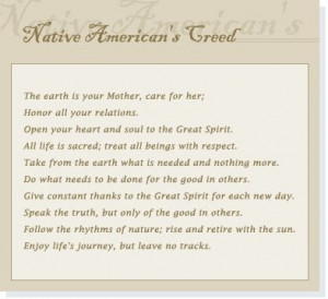 Native American's Creed