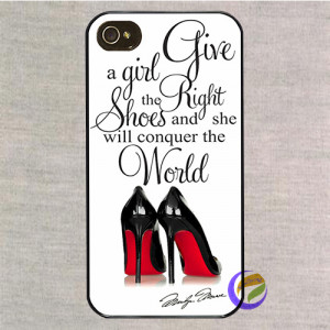 Marilyn Monroe Quotes shoes fashion phone case cover for iphone 5 5S 4 ...