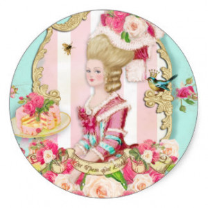 Marie Antoinette Let Them Eat Cake Sticker Seals