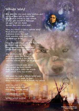 native american poems | White Wolf] Native American Posters with ...