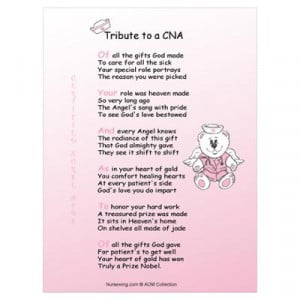CafePress > Wall Art > Posters > Tribute to a CNA Wall Art Poster