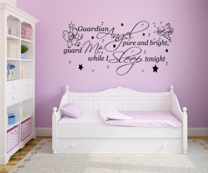Guardian Angel - Nursery Rhyme Quote - Vinyl Wall Art Decal Sticker ...