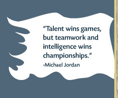 Talent wins games, but teamwork and intelligence wins championships ...