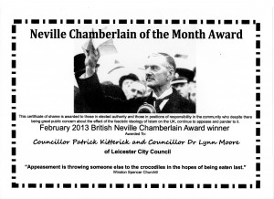 Give us your March ‘Neville Chamberlain Award’ Nominations.