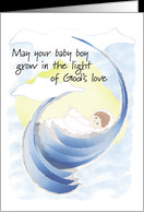 greeting cards on the day of your baptism baptism card child