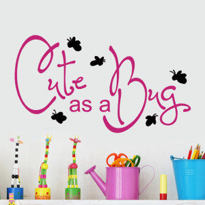 ... Cute as a Bug cute kids quote Vinyl lettering. lightning bugs Fireflys