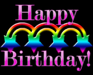 Myspace Graphics > Happy Birthday > rainbow happy birthday Graphic