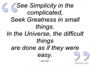 see simplicity in the complicated lao tzu