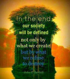 In the end our society will be defined not only by what we create but ...