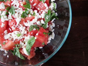 Watermelon Salad, Easy Recipe, Feta Amp, Watermelon And Basil Salad ...