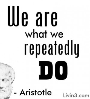 We are what we repeatedly do – Aristotle
