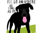 Black Lab Art Print Dog Art Wall Decor, Inspirational 5 x 7 Matted