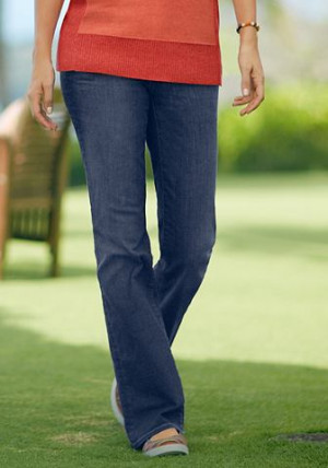 Image Eddie Bauer Curvy-u, Bootcutjeans Voor Dames