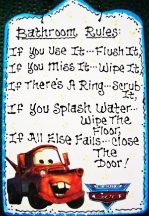 TOW MATER BATHROOM RULES